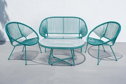 4PCS Rattan Conversation Set
